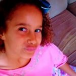 A menor Izabely de 8 anos