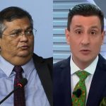 O ministro Flávio Dino e o apresentador Tiago Pavinatto, da jovem Pan (Colagem)