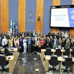 Estudantes, servidores e público em geral na Prestação de Contas da Câmara. Foto: Divulgação CMSJP