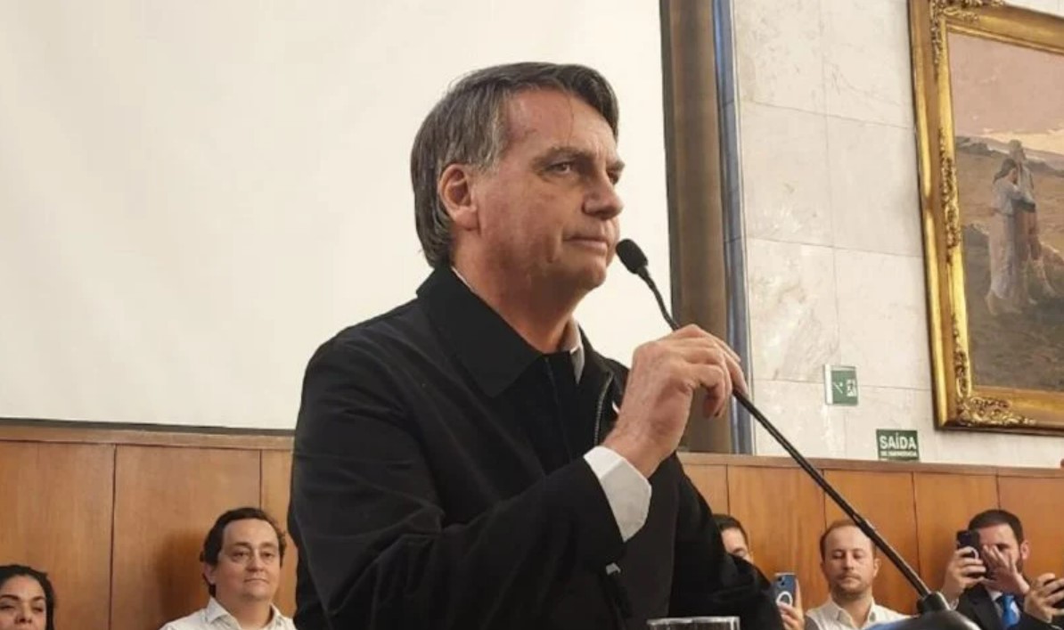 Jair Bolsonaro durante evento de filiação do PL na Assembleia Legislativa de SP (Foto: Poder 360)