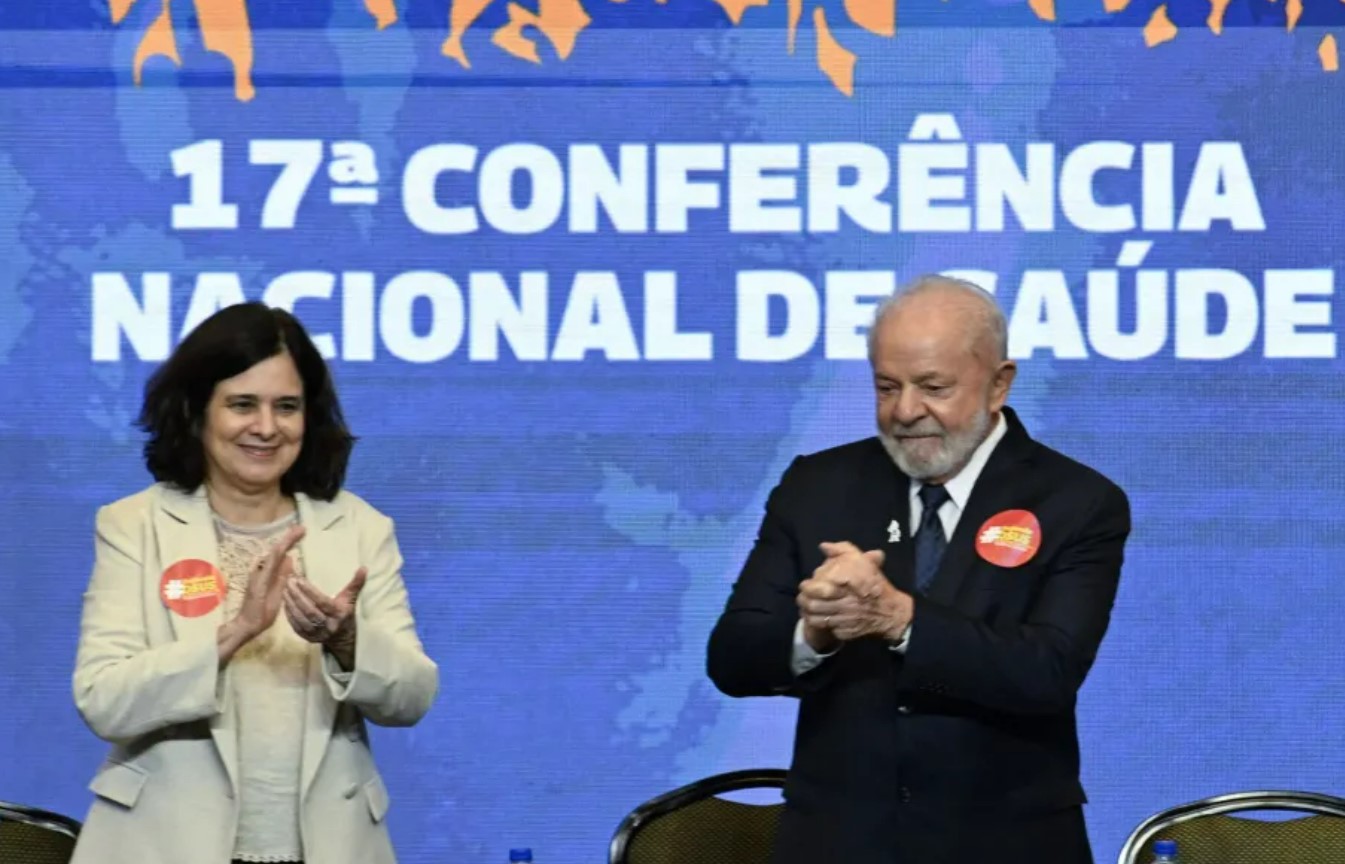 O presidente Lula e a ministra Nísia Trindade participaram do evento Foto: Augusto Coelho/CNS