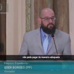 Eder Borges durante discurso na Câmara de Curitiba (Reprodução: Intagram EB)