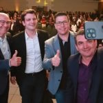 Luiz Cláudio Romanelli, Eduardo Pimentel, Arílson Chiorato e Edimar Santos (Foto: rede social EP)