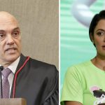 Ministro Alexandre de Moraes e Michelle Bolsonaro (Fotomontagem)