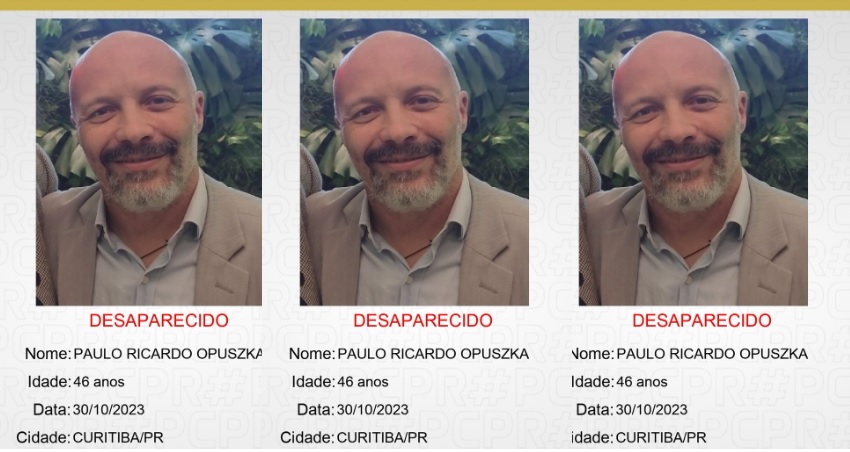 Paulo Opuszka, candidato do PT a prefeitura em 2020, está desaparecido (Imagem: PCPR)