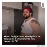 Funcionário do TSE tendo que se vestir de mulher (Divulgação: Gazeta do Povo)
